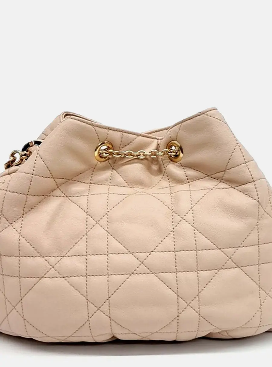 Dior Army Small Beige Quilted Calfskin Leather Shoulder Bag