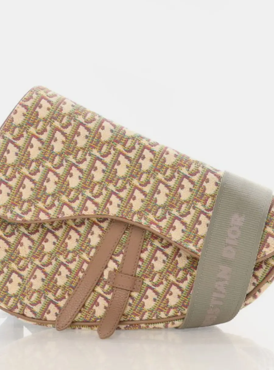 Dior Medium Jacquard Oblique Saddle Bag