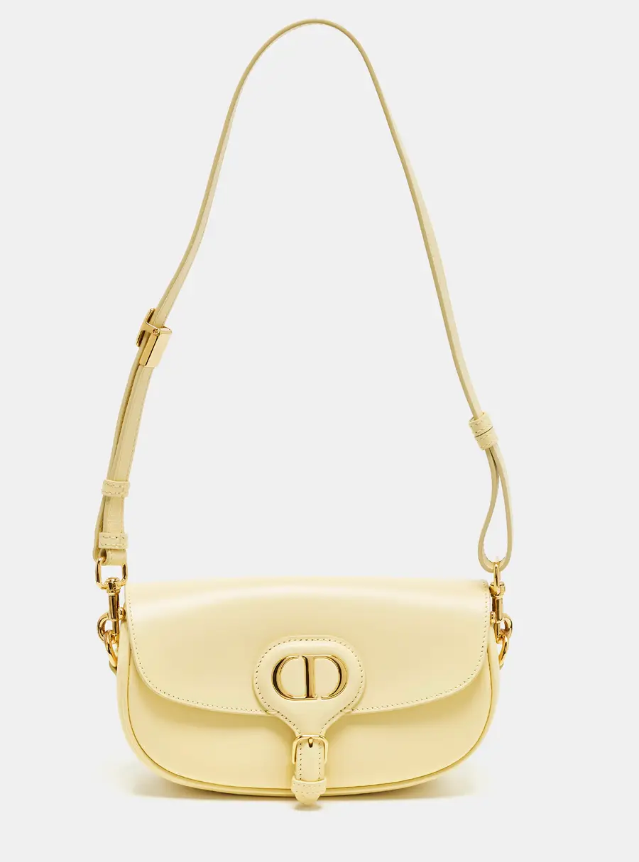 Dior Bobby East West Light Yellow Leather Shoulder Bag