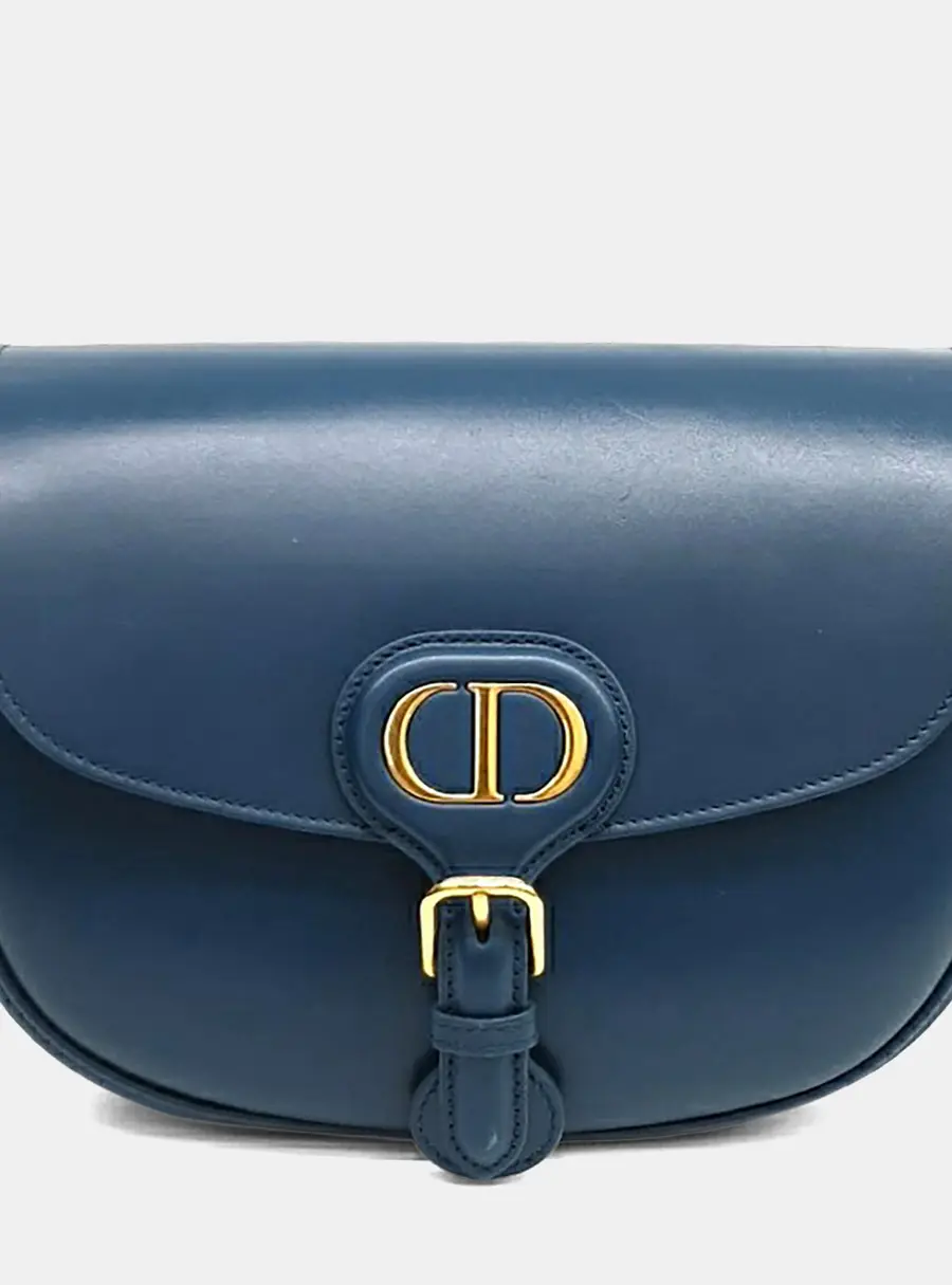 Christian Dior Bobby Blue Leather Bag Medium M9319