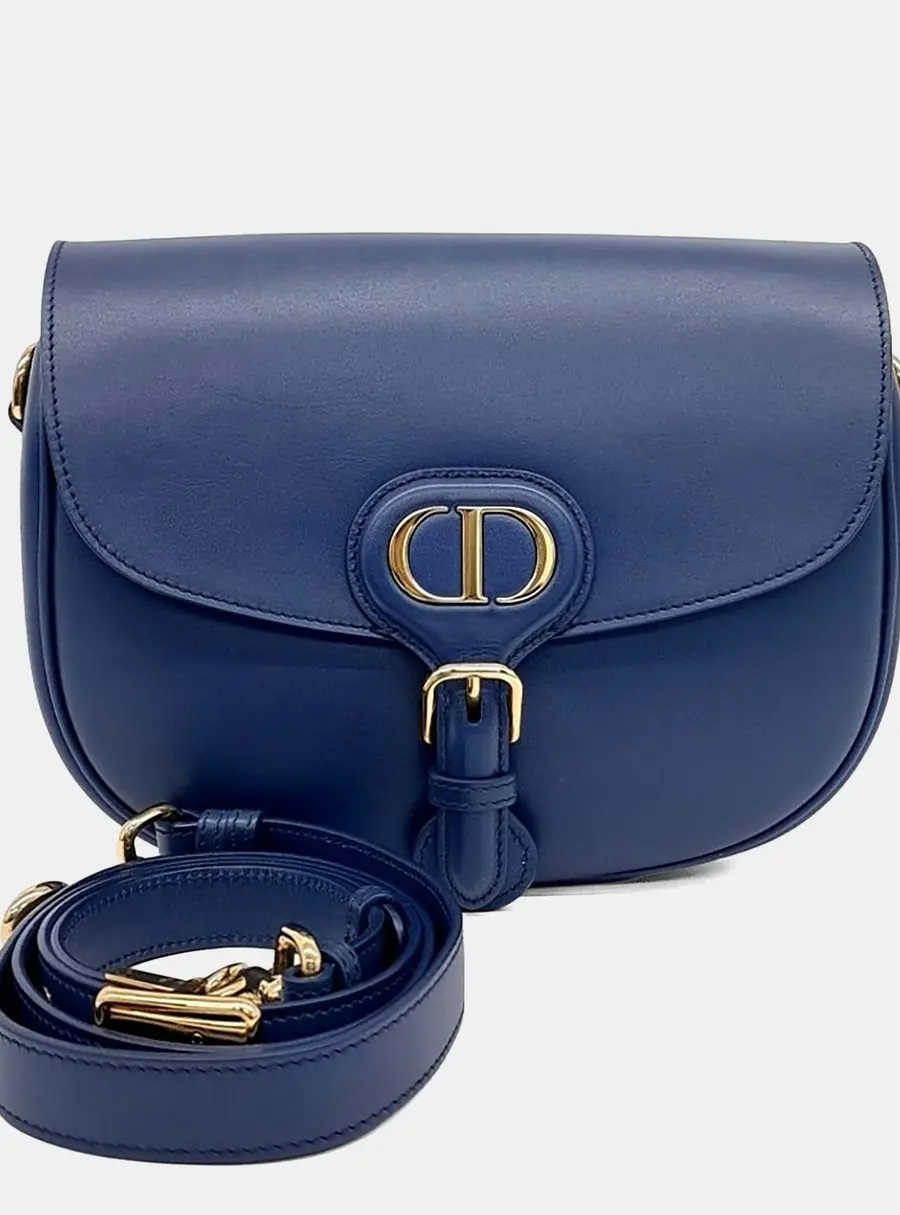 Dior Blue Leather Christian Dior Bobby Bag Medium