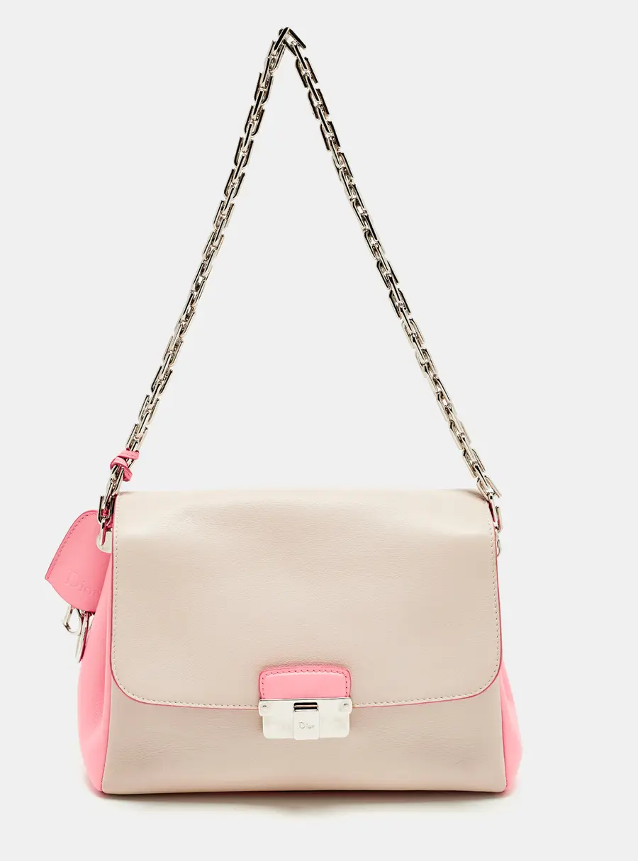 Dior Diorling Small Light Beige/Pink Leather Shoulder Bag