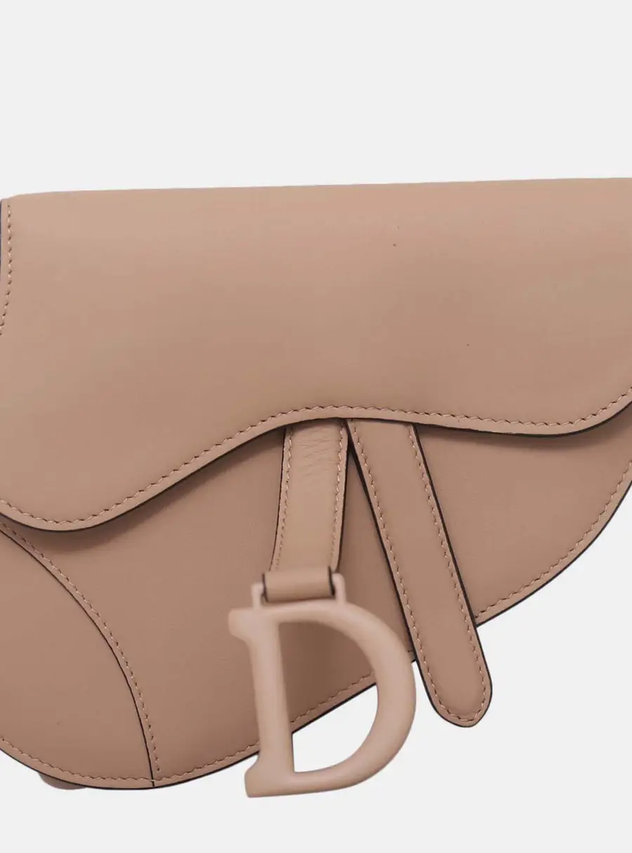 Christian Dior Saddle Belt Bag Pink Matte Calfskin Leather Belt Bag