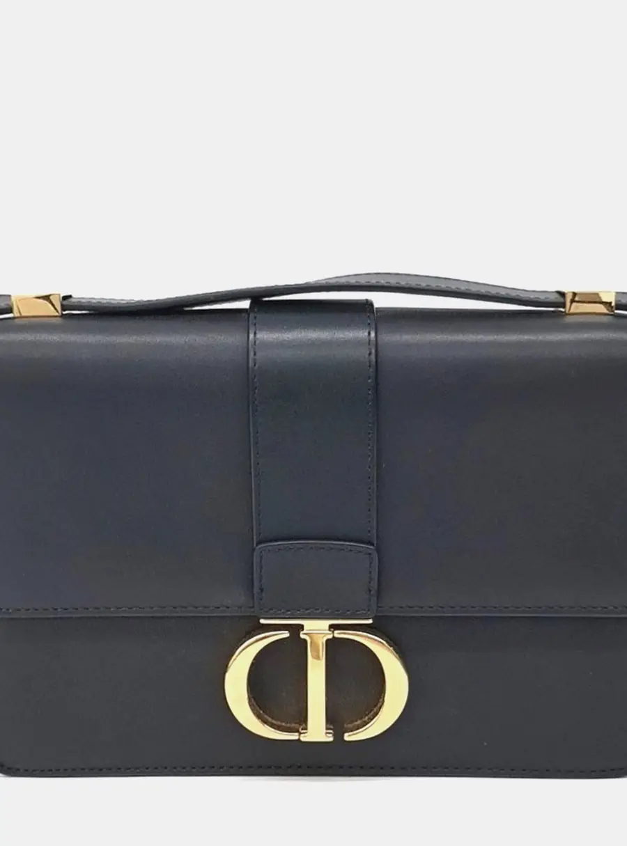 Christian Dior Black Leather 30 Montaigne Small Bag