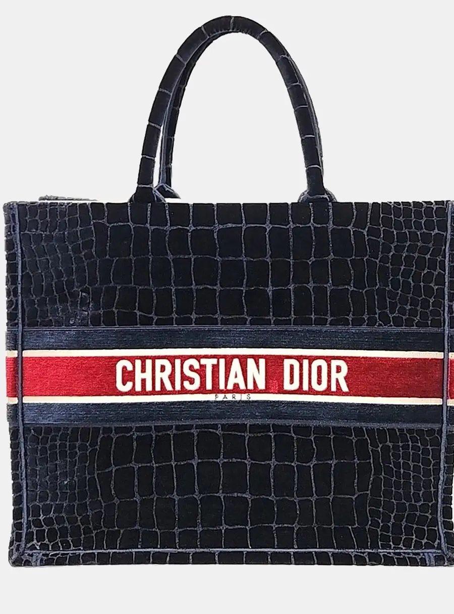 Christian Dior Velvet Book Tote Bag 42