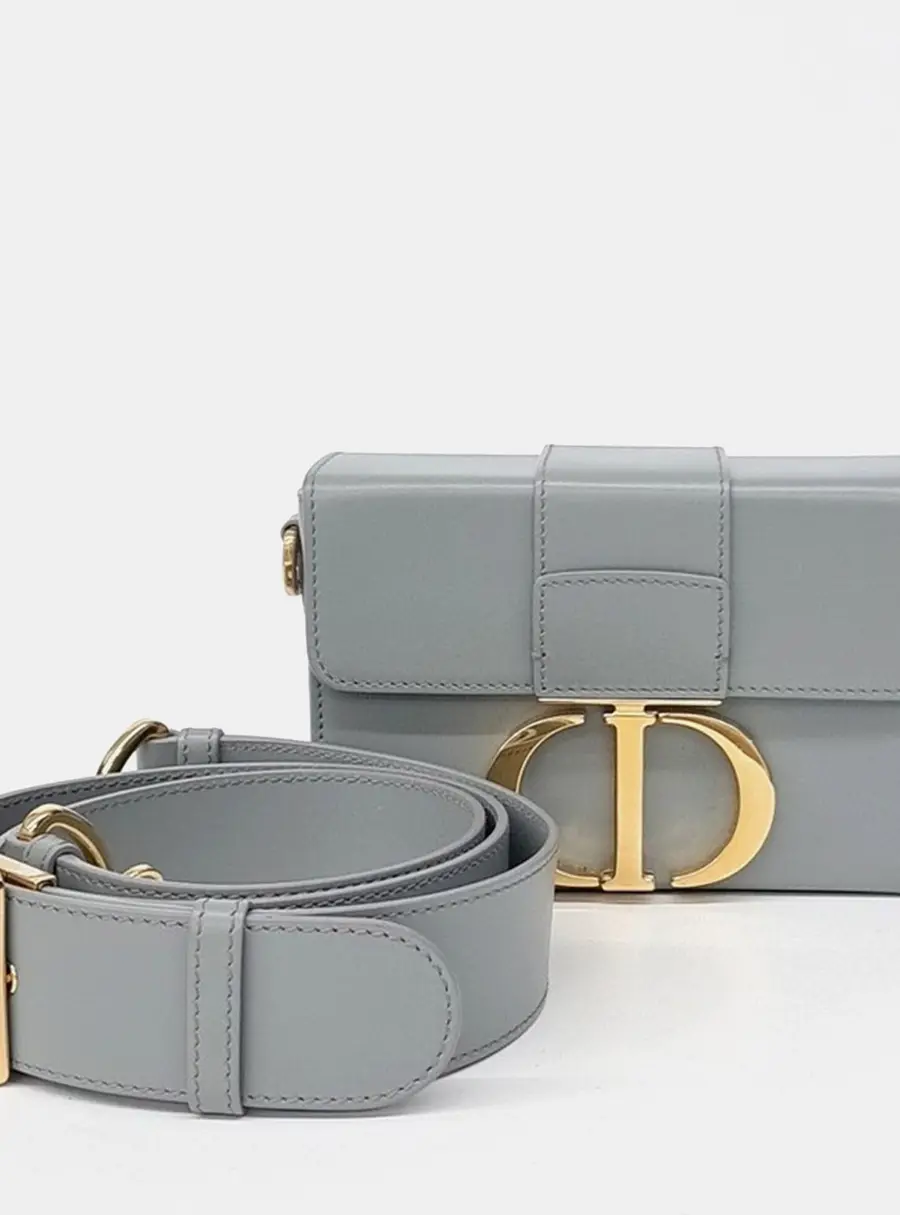 Dior Grey Leather 30 Montaigne Box Bag