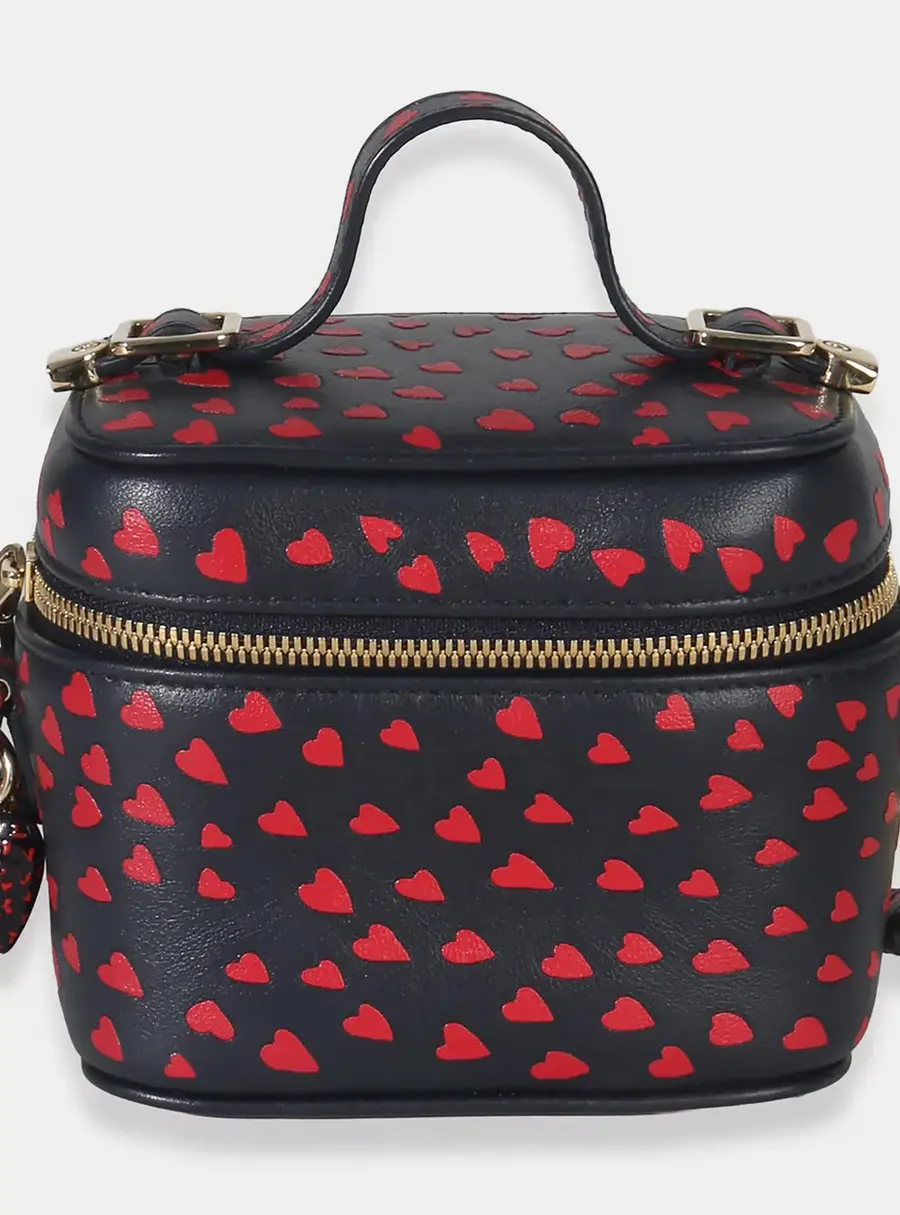 Christian Dior DiorTravel Micro Blue Red Calfskin Leather Vanity Bag
