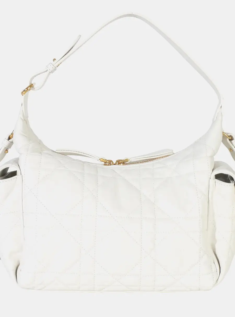 Christian Dior Latte Lambskin Macrocannage Medium D-Dream Bag