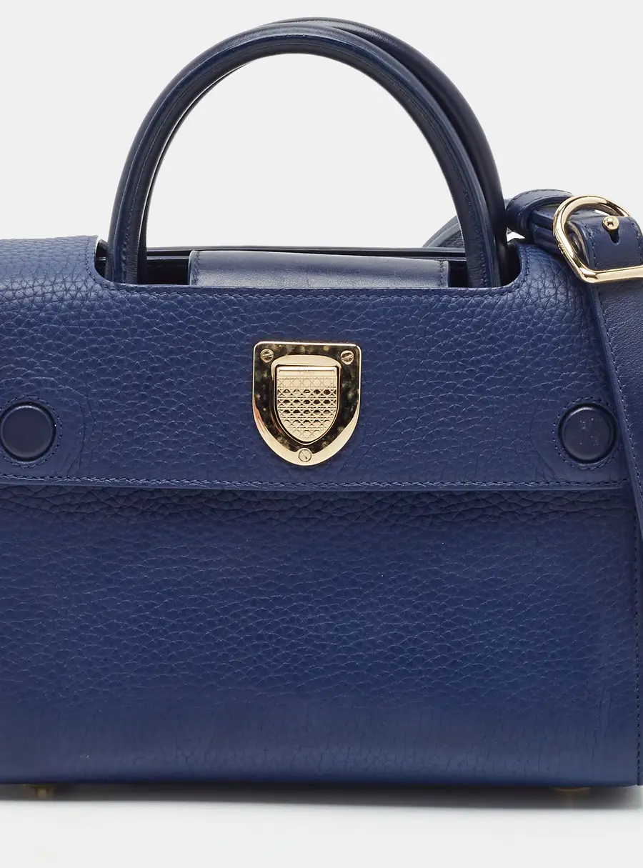 Dior Diorever Mini Blue Leather Tote
