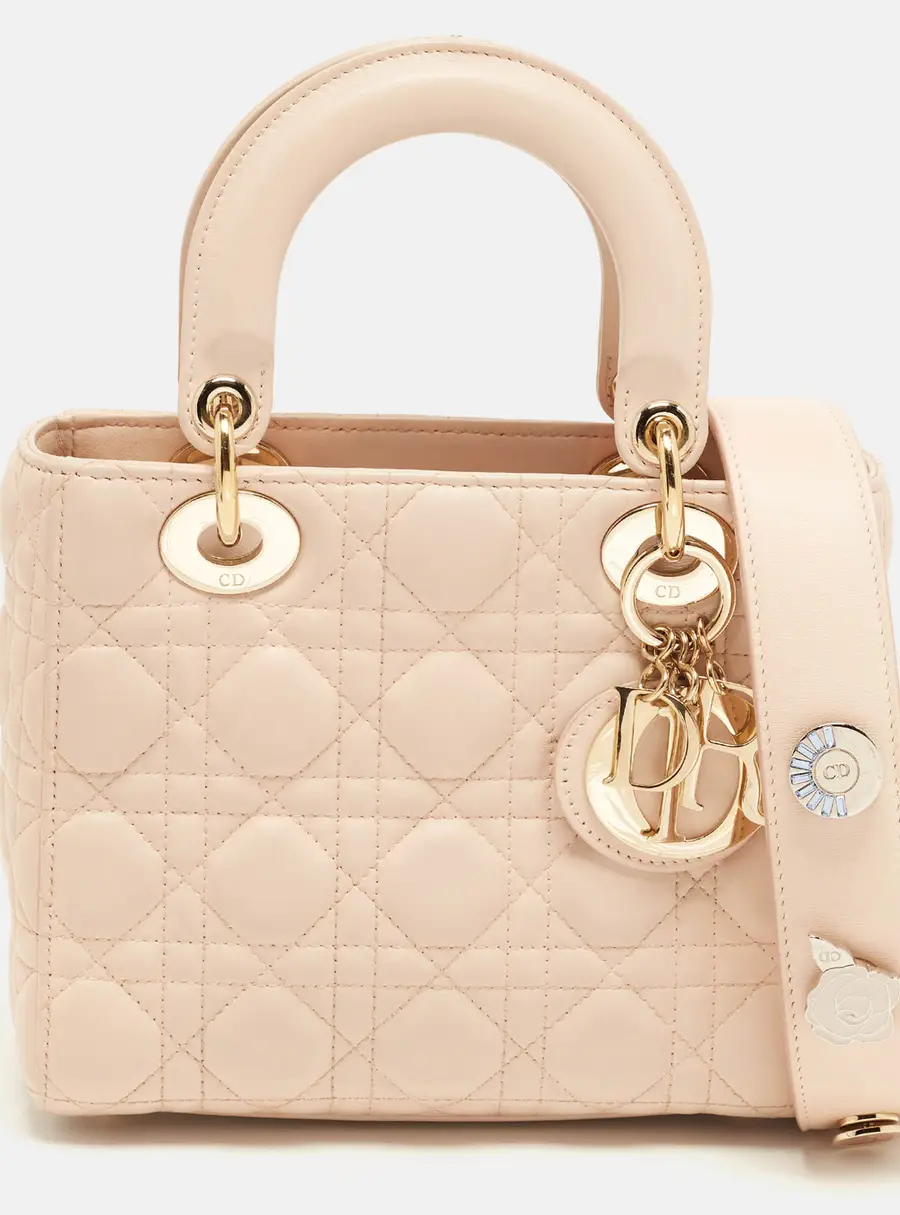 Dior Lady Dior My ABCDior Small Pink Cannage Leather Tote