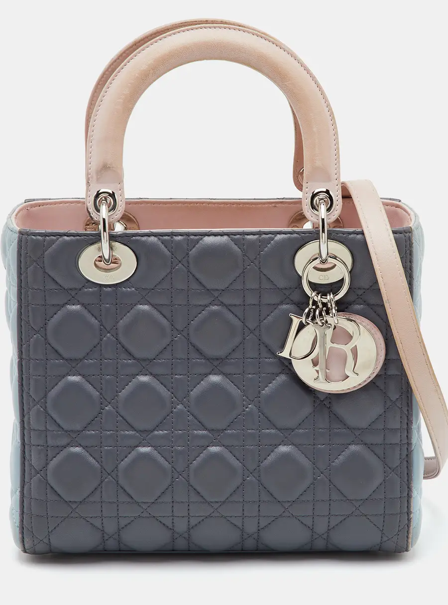 Dior Lady Dior Medium Multicolor Cannage Leather Tote