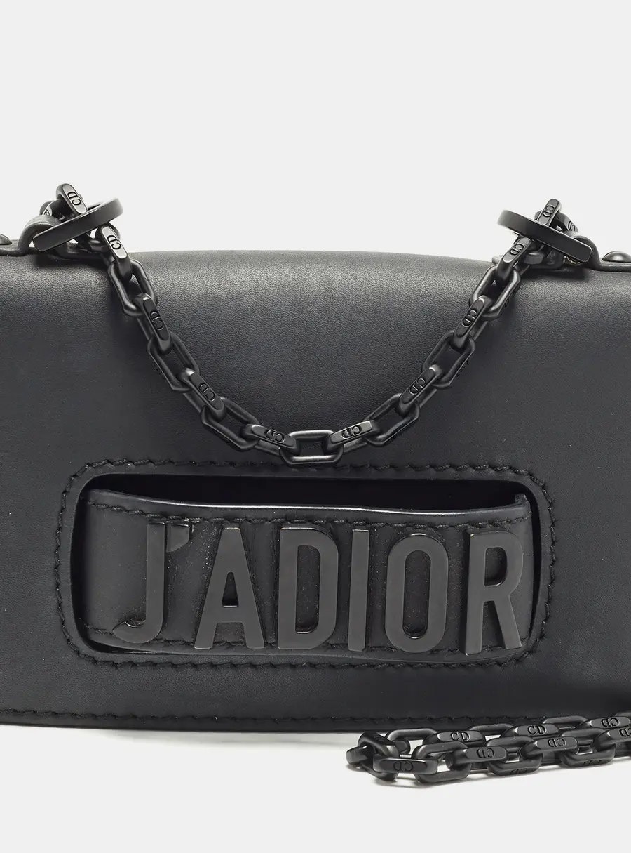 Dior J'Adior Chain Mini Black Leather Bag