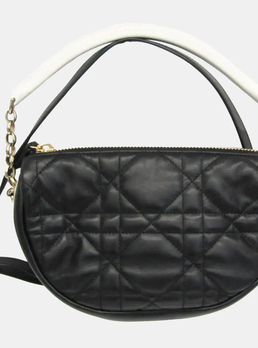 Christian Dior Dior Vibe Small Black Lambskin Leather Hobo Bag