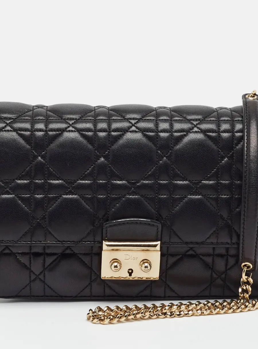 Dior Miss Dior Promenade Black Cannage Leather Shoulder Bag