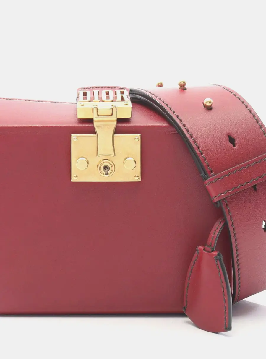 Dior Dior Addict Small Red Leather Shoulder Bag