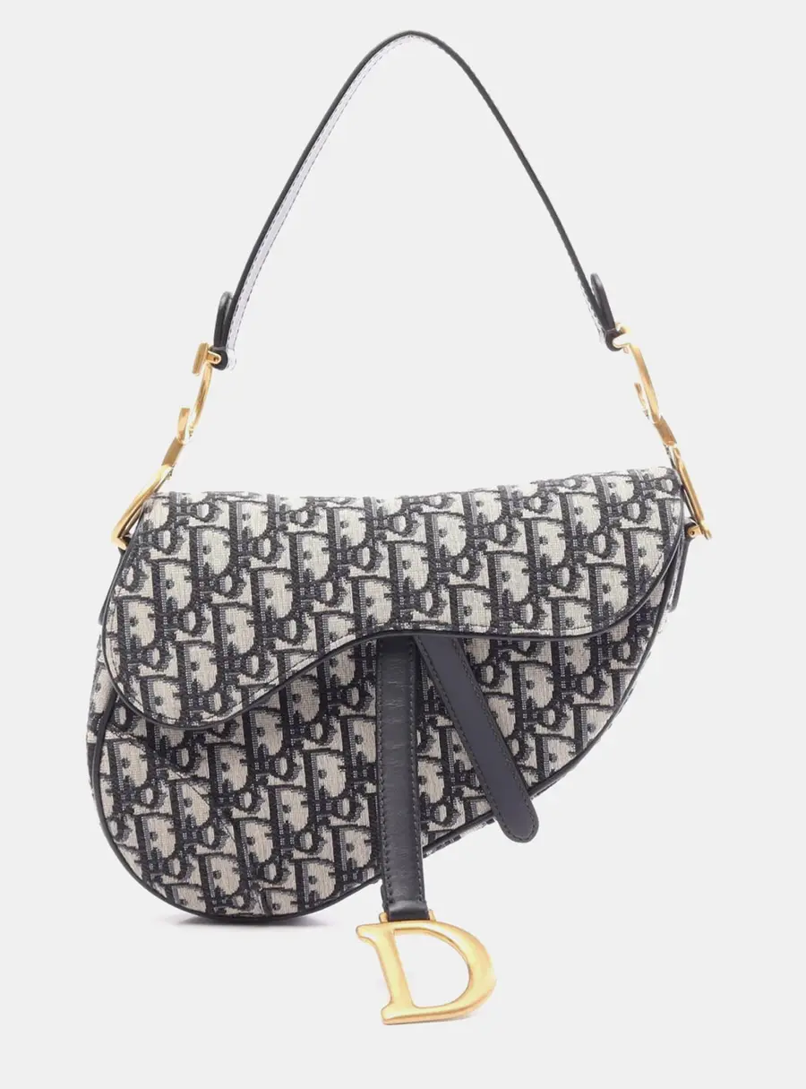 Dior Saddle Oblique Canvas Shoulder Bags