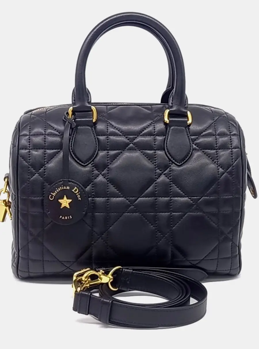 Dior Black Leather Groove 25