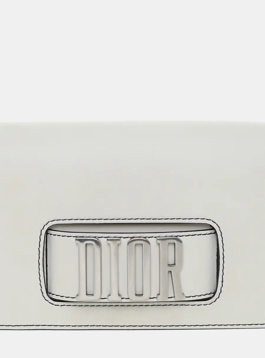 Dior DiorEvolution White Leather Flap Bag