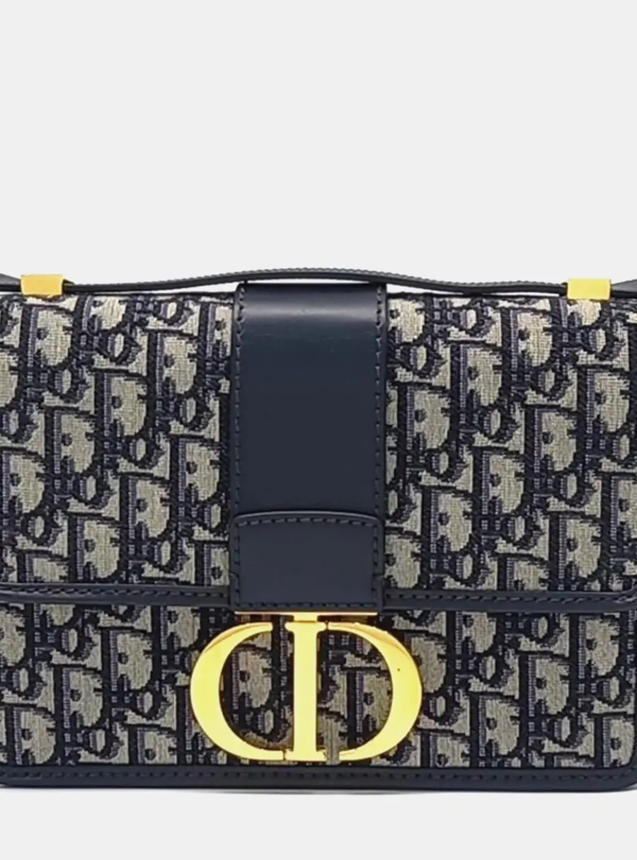 Dior Multicolor Fabric Oblique 30 Montaigne Bag