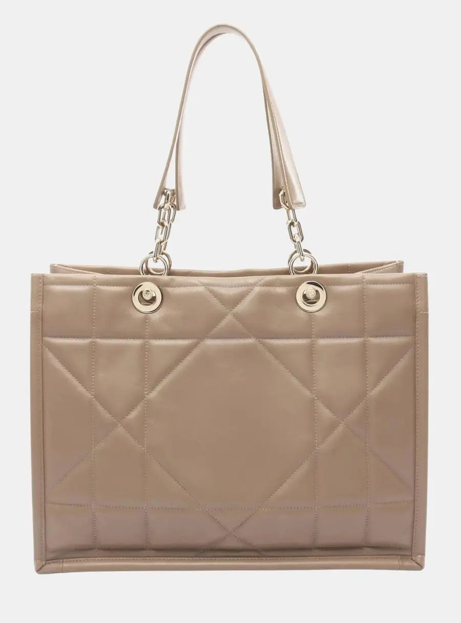 Dior Essential Archi Cannage Medium Beige Leather Tote Bag
