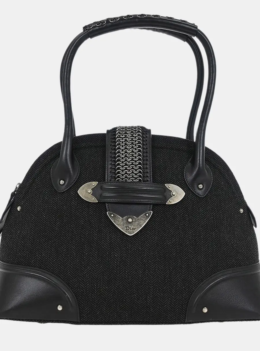 Dior Jeanne Black Canvas Handbag