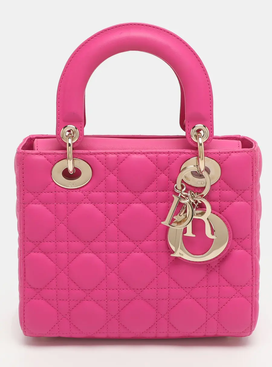 Dior Lady Dior My ABCDior Small Pink Cannage Leather Tote