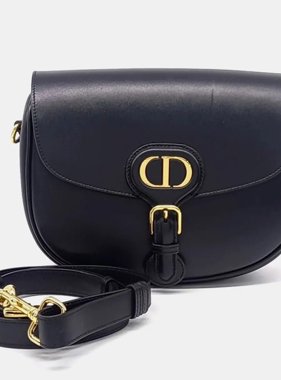 Dior Black Leather Bobby Bag Medium