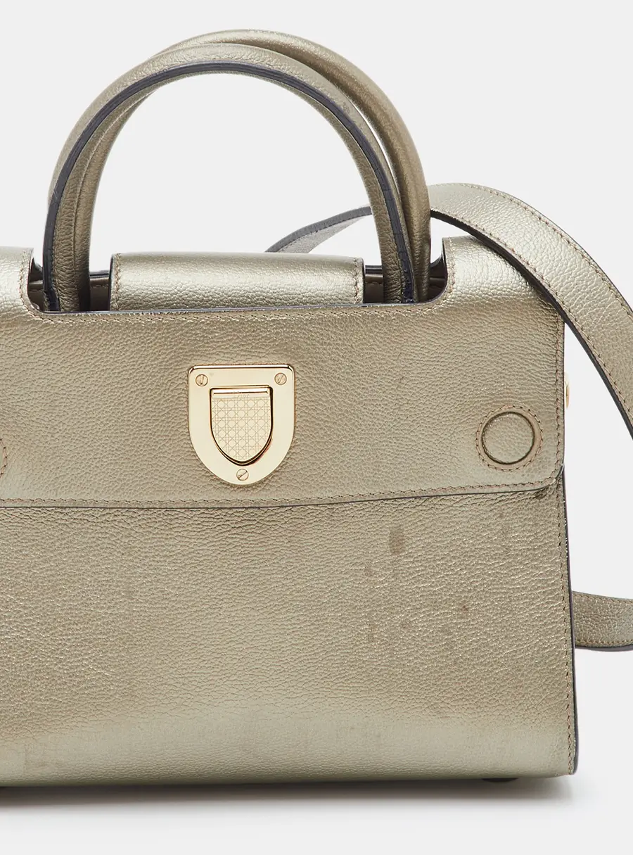 Dior Diorever Mini Metallic Leather Tote