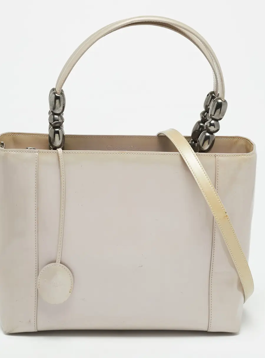 Dior Malice Medium Light Pink Patent Leather Tote