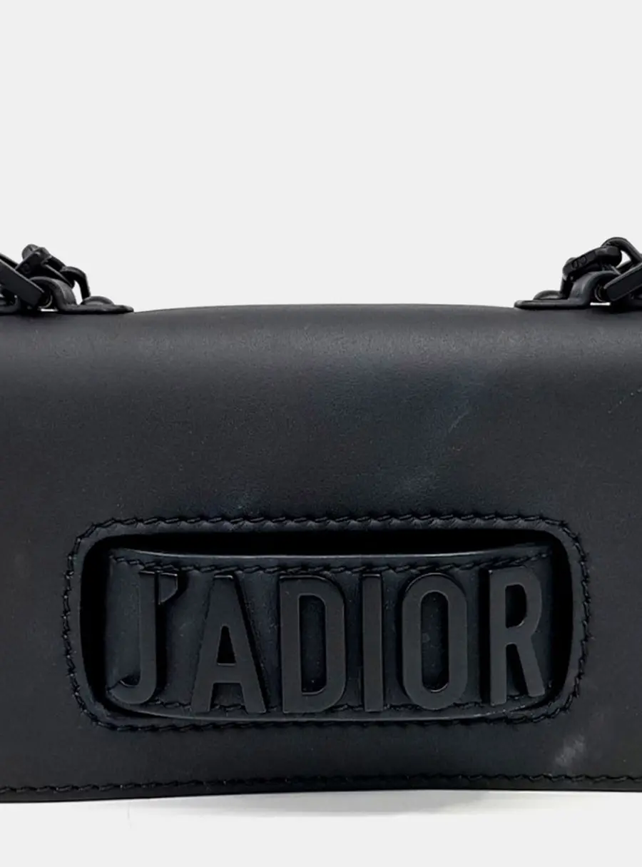 Dior Black Leather J'Adior Mini Chain Shoulder Bag