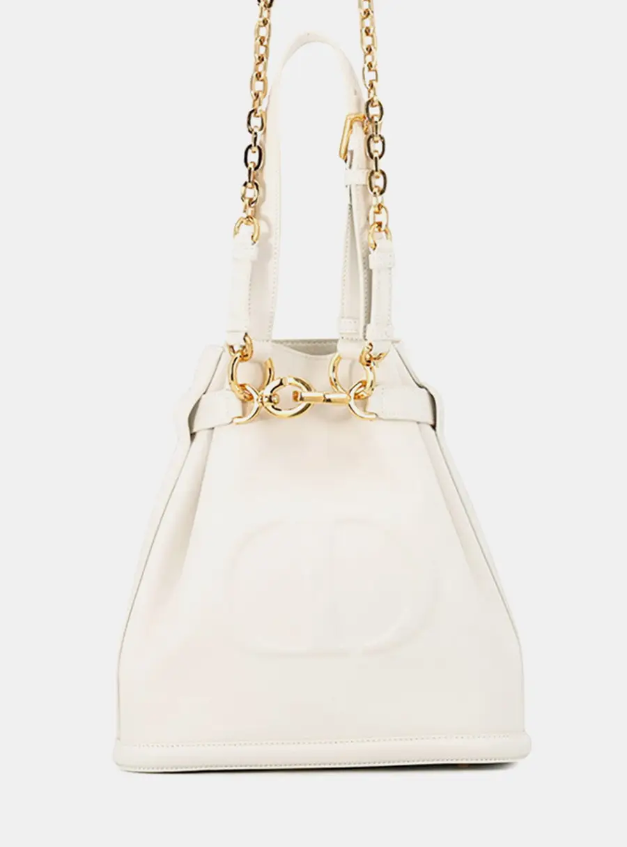 Dior Sedior Medium White Leather Shoulder Bag