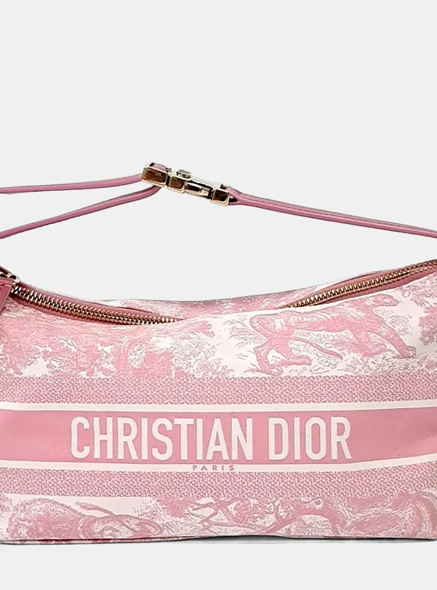 Dior Pink Fabric Travel Nomad Pouch