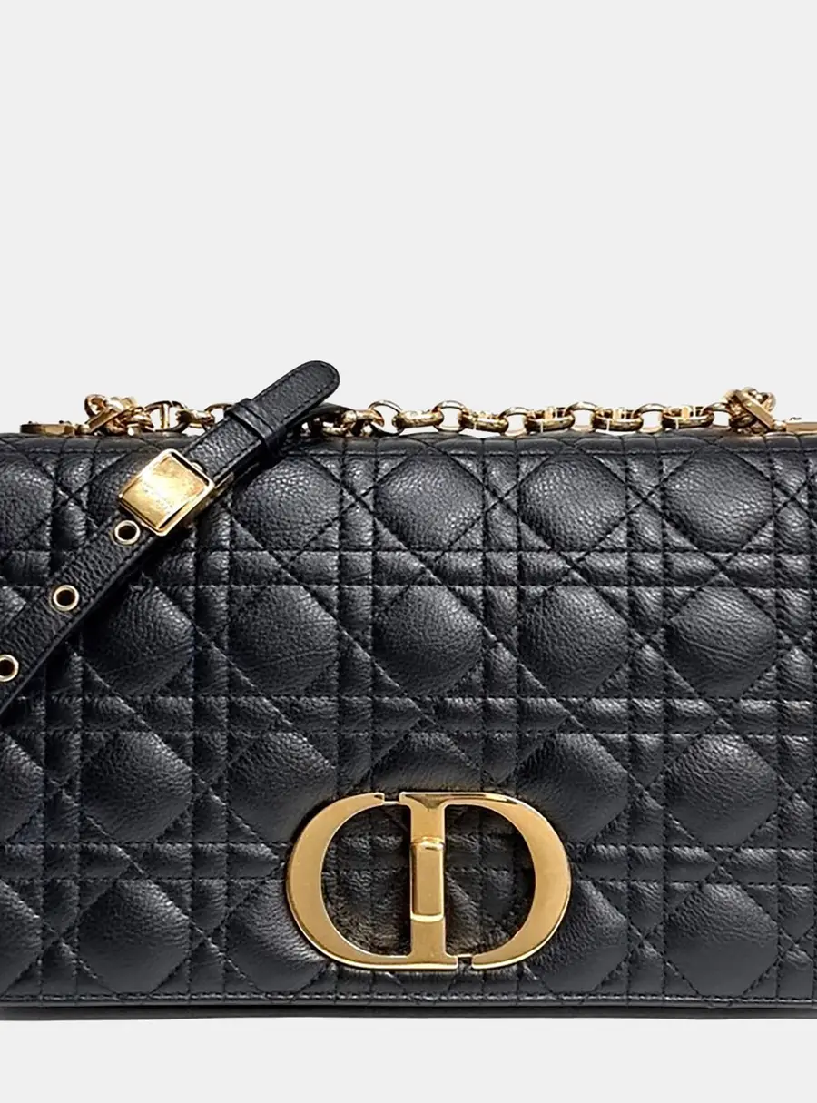Dior Multicolor Leather Cannage Caro Bag Large