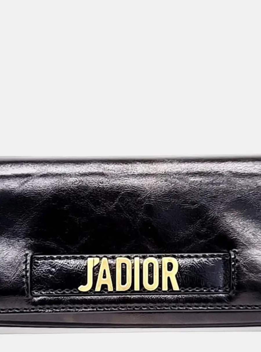 Dior J'Adior Black Leather Mini Chain Crossbody Bag