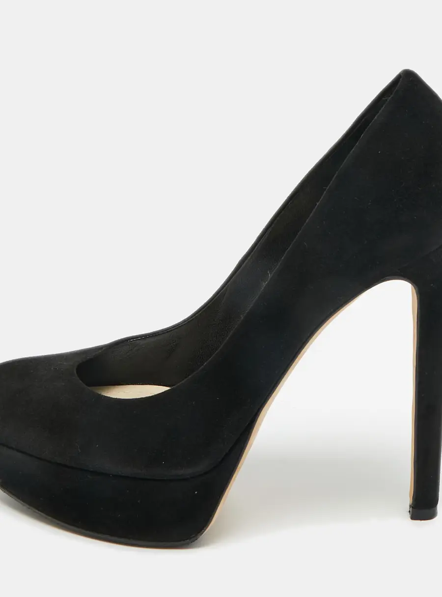 Dior Black Suede Platform Pumps Size 38