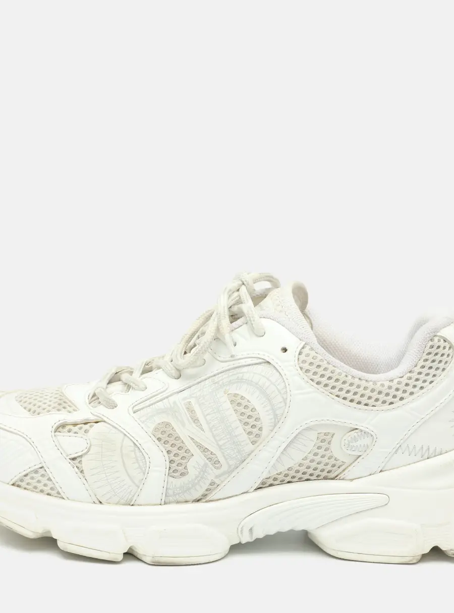 Dior Chrono Size 38 White Mesh Low Top Sneakers