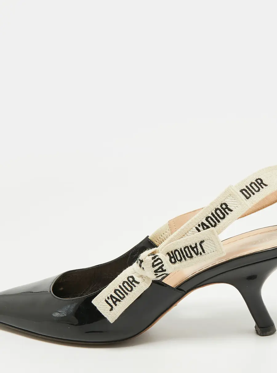 Dior J'Adior Size 39 Black Patent Leather Pumps