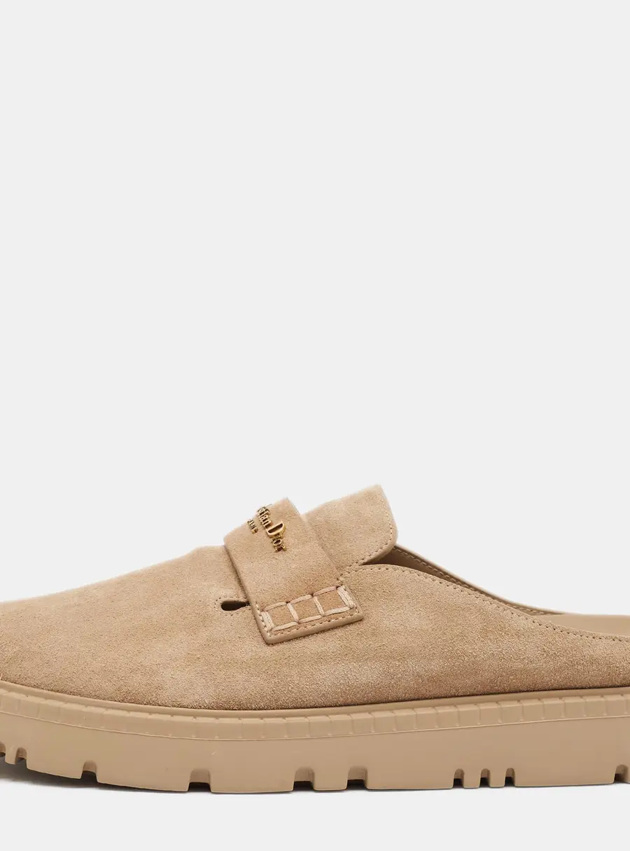 Dior Dior Boy Size 35 Brown Suede Mules
