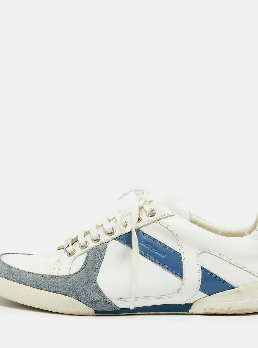 Dior Homme Size 39 Tricolor Leather and Suede Low Top Sneakers