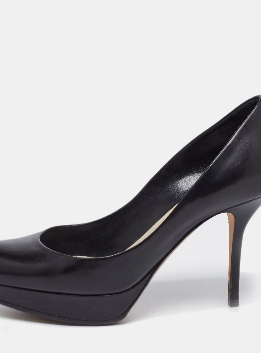 Dior Black Leather Platform Pumps Size 36