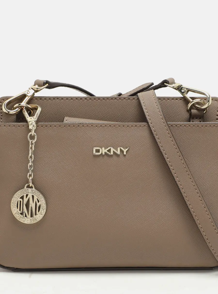 Dkny Beige Leather Crossbody Bags