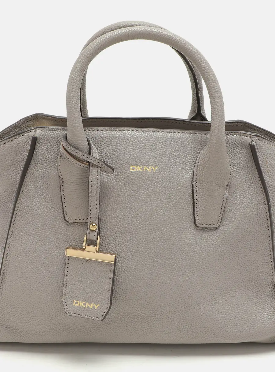 Dkny Grey Leather Satchel