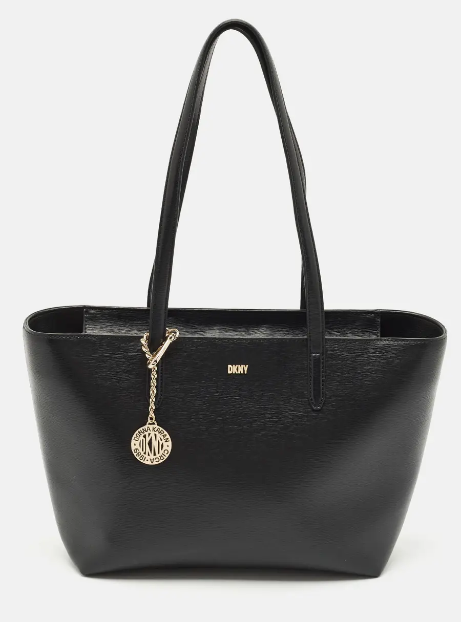 Dkny Bryant Black Leather Tote Bag