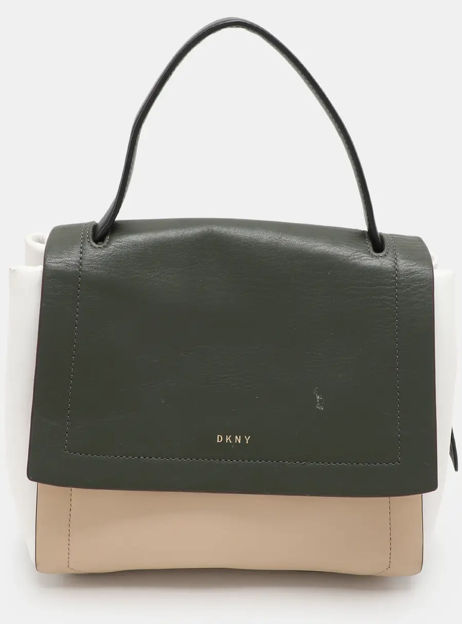 Dkny Green Leather Top Handle Bags