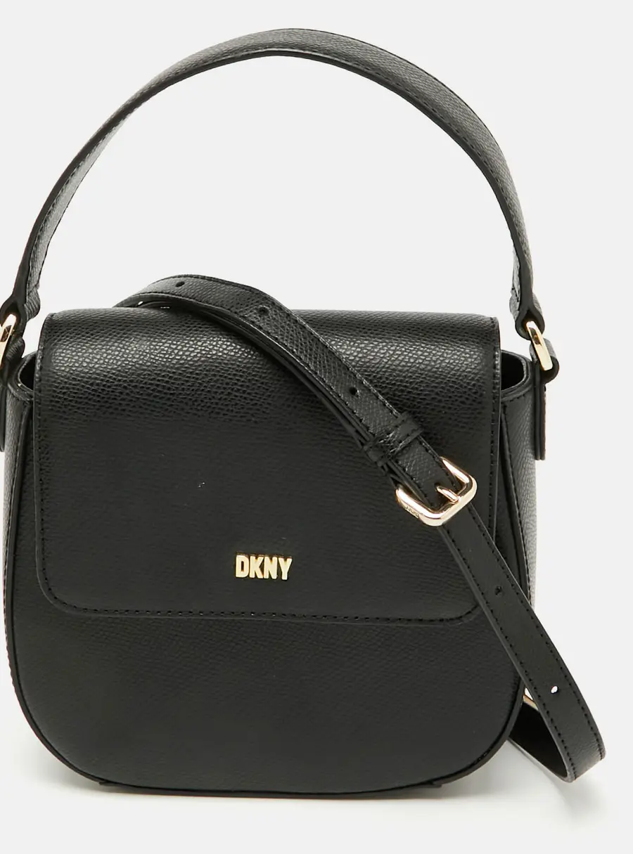 Dkny Medium Black Leather Shoulder Bags
