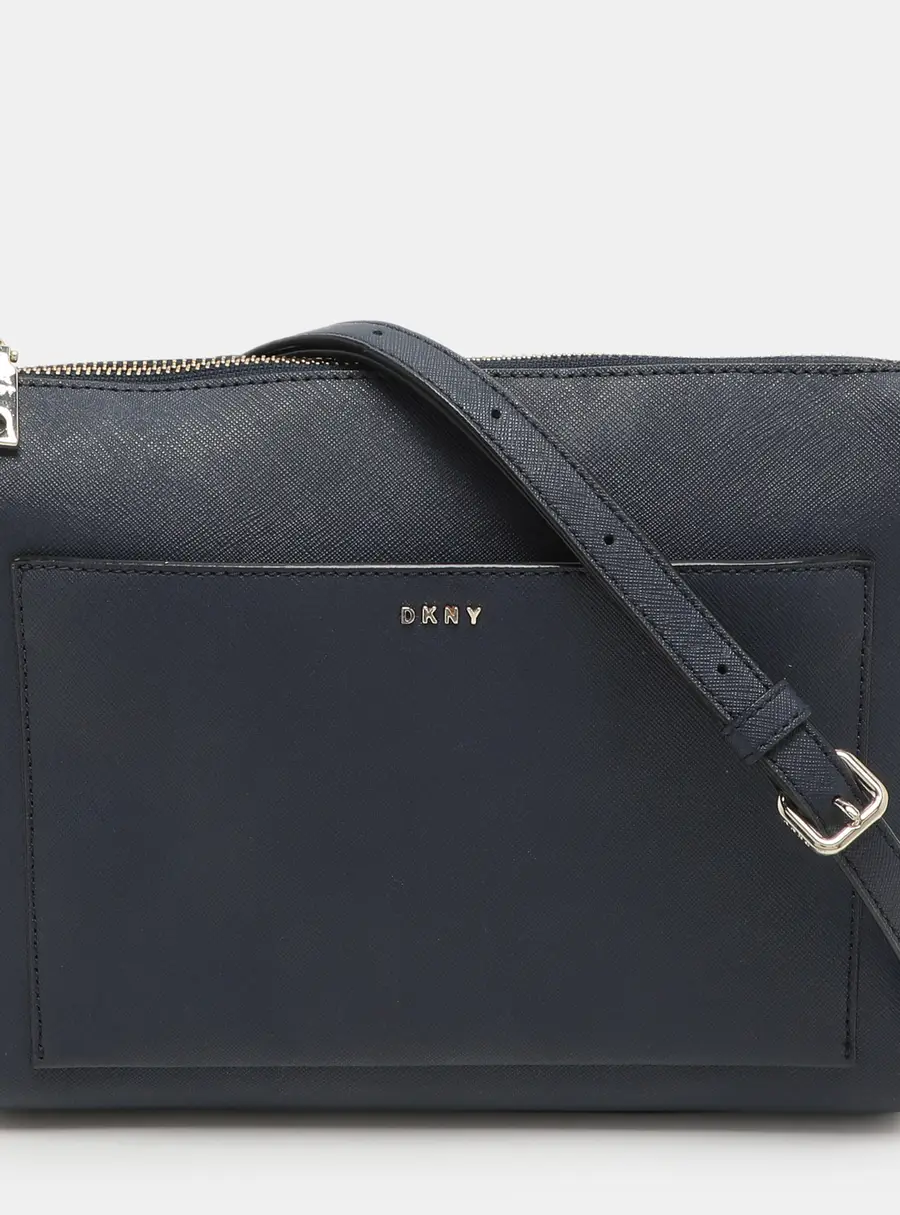 Dkny Bryant Blue Leather Crossbody Bags