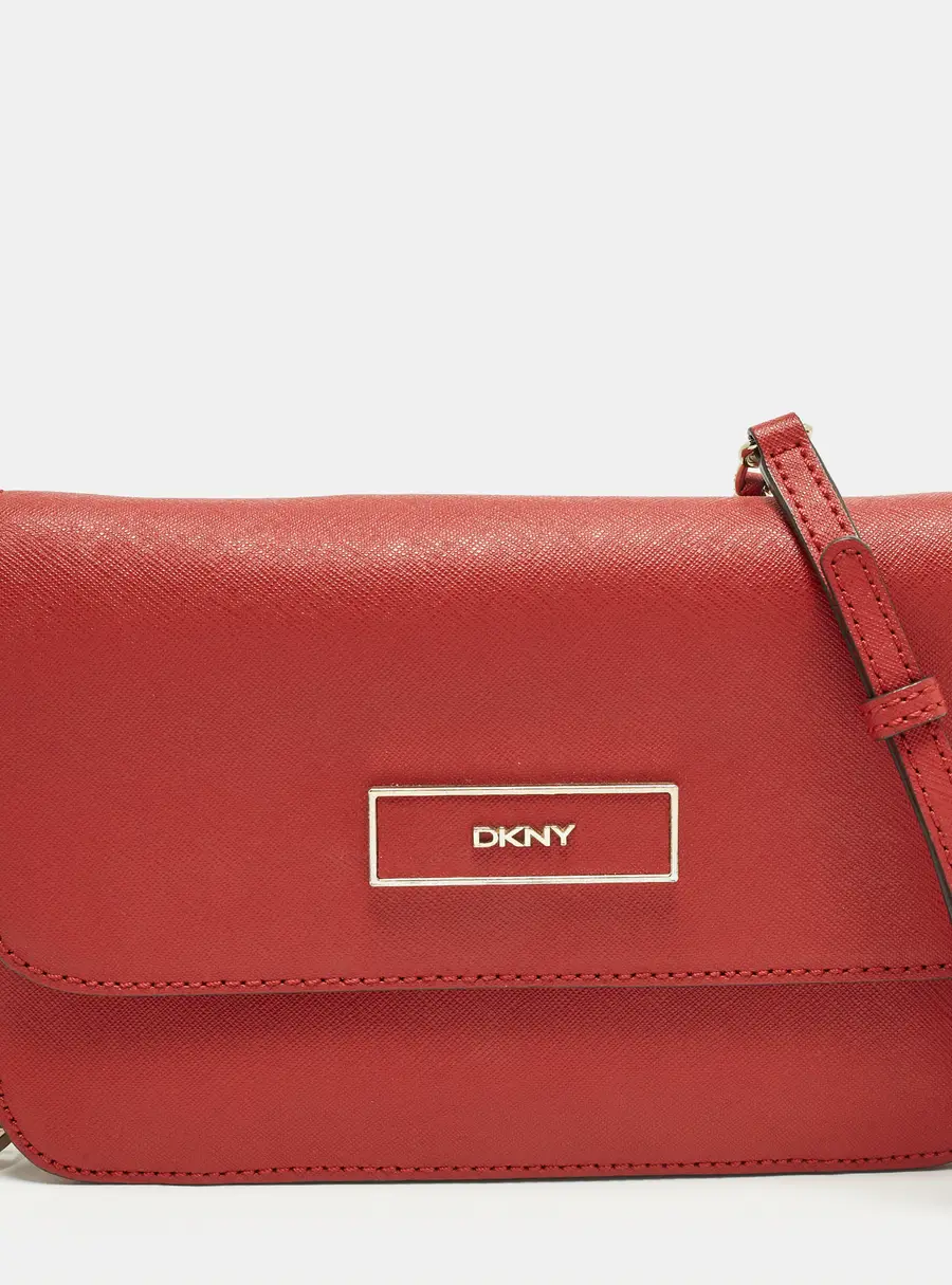 DKNY Bryant Park Red Leather Flap Crossbody Bag