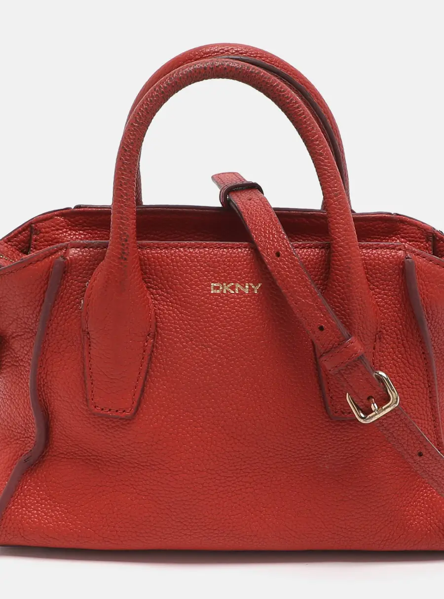 Dkny Chelsea Orange Leather Crossbody Bag