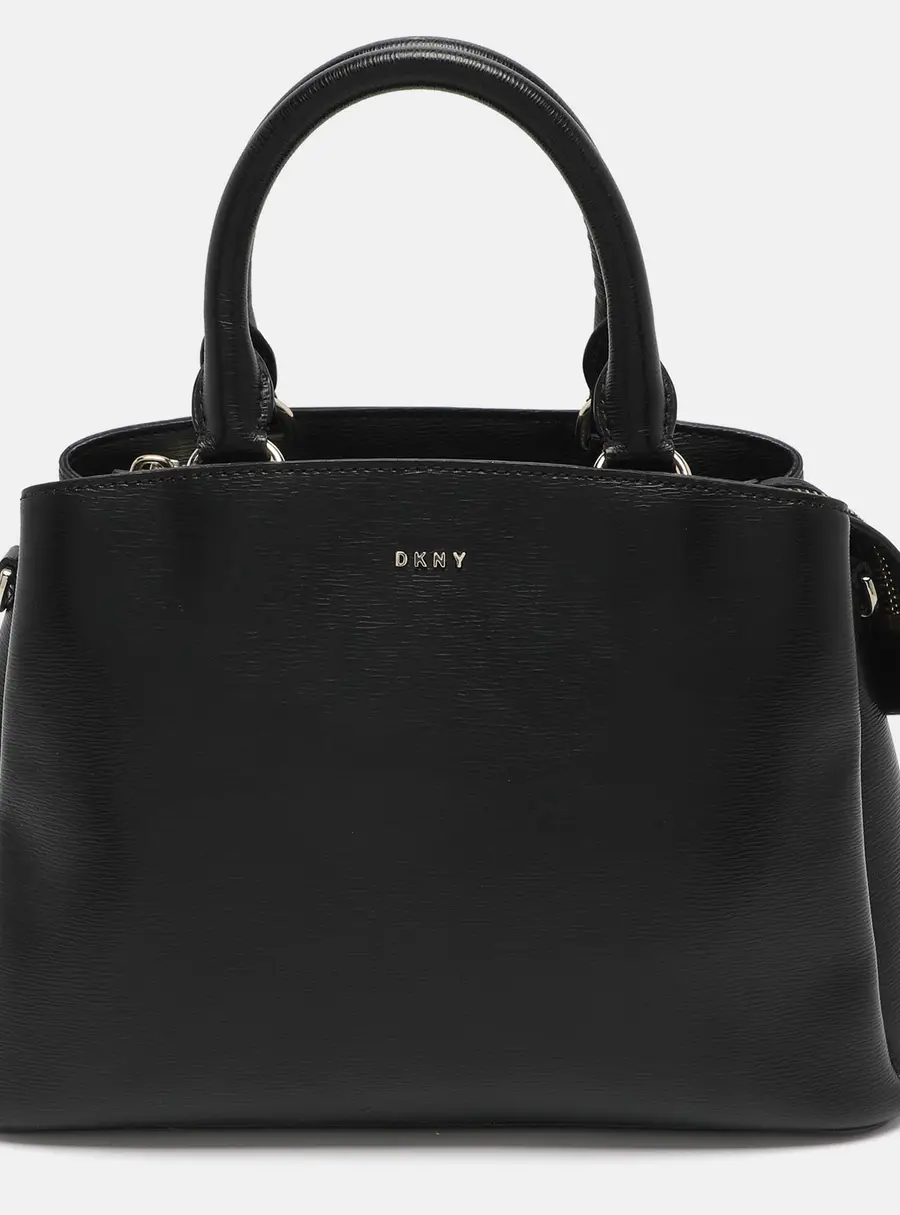 DKNY Paige Black Leather Satchel