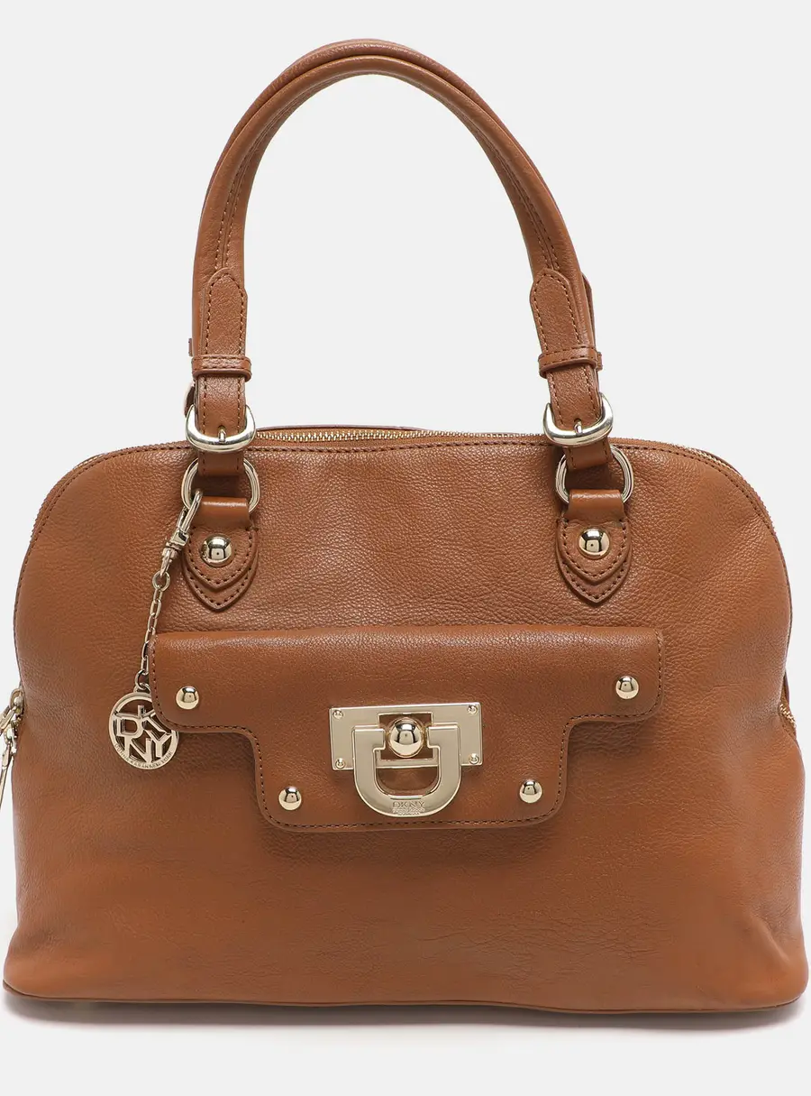 DKNY Brown Leather Satchel